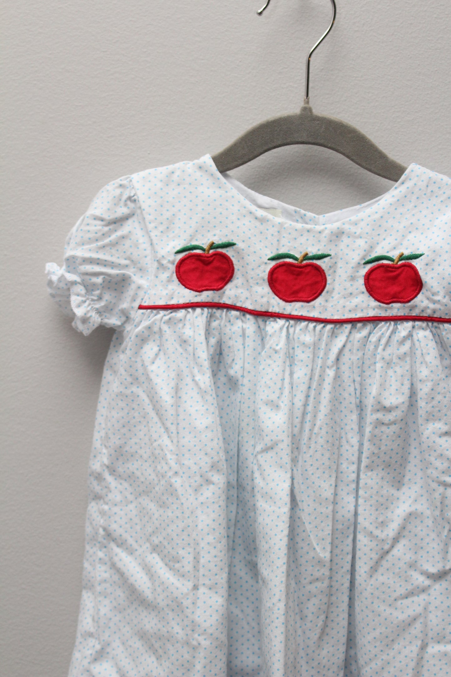 The Oaks • Blue Bitty Dot Apple Dress • 18 Months