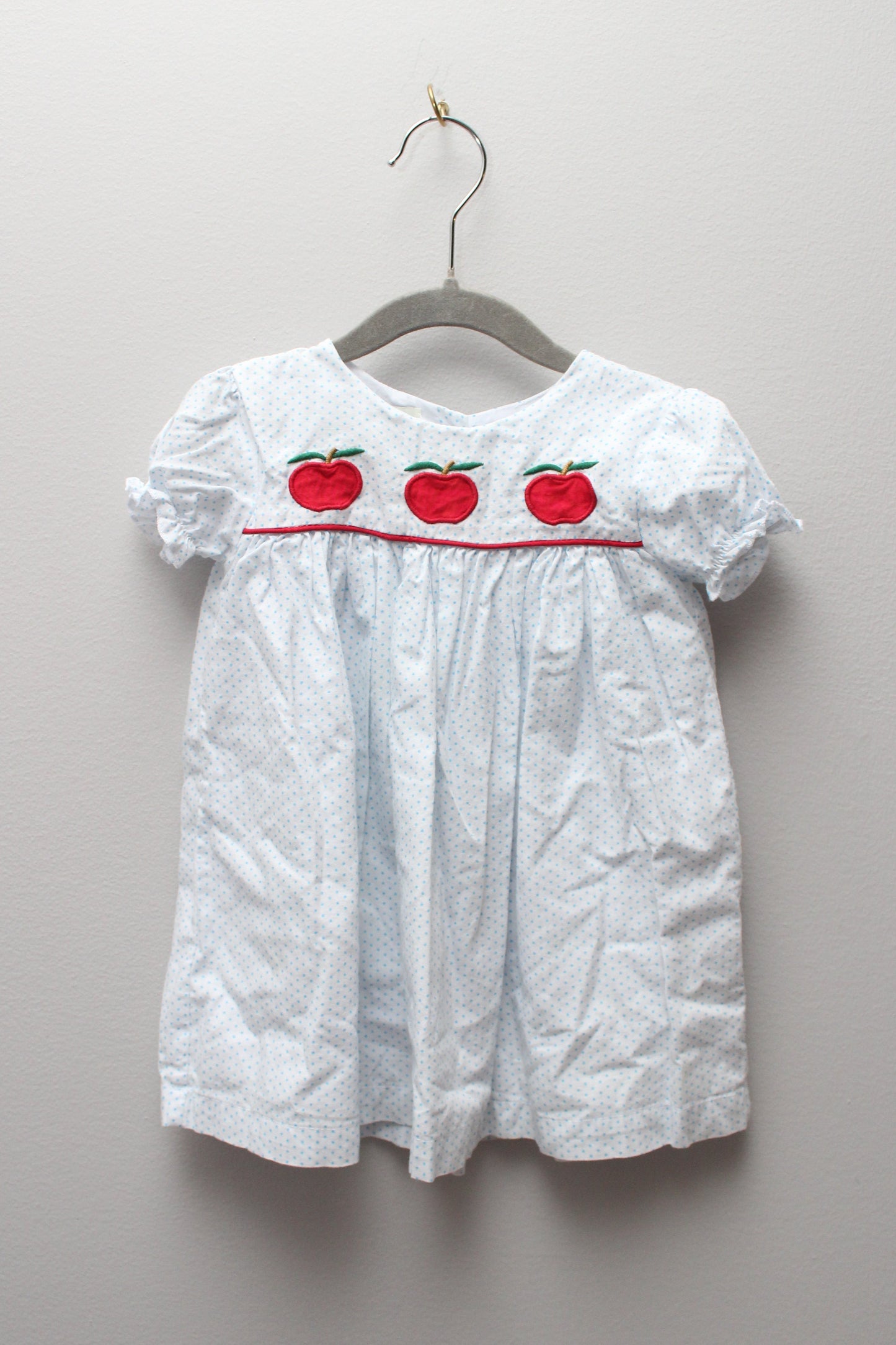 The Oaks • Blue Bitty Dot Apple Dress • 18 Months