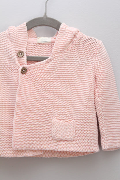 Viverano • Pink Hooded Sweater • 3-6 Months