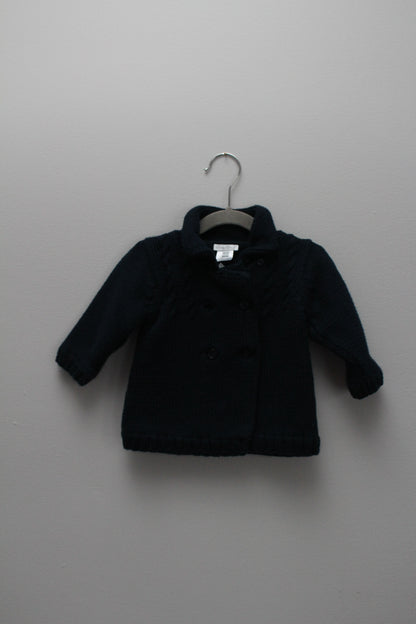 Kissy Kissy • Navy Sweater Jacket • 9-12 Months