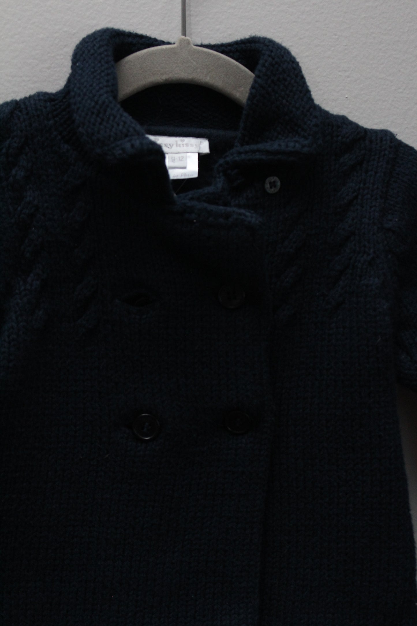 Kissy Kissy • Navy Sweater Jacket • 9-12 Months