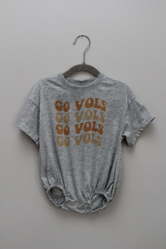 Blanksful • Grey "Go Vols" Tshirt Bubble • 12/18 Months