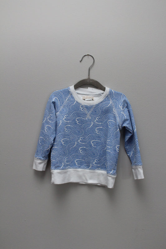 Beaufort Bonnet • Blue & White White Design Sweatshirt • 18-24 Months