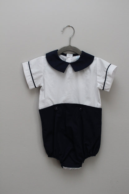 Zuli Kids • Navy & White Bobby Suit • No Tag (~ 18 Months)