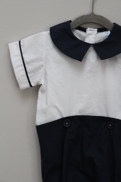 Zuli Kids • Navy & White Bobby Suit • No Tag (~ 18 Months)