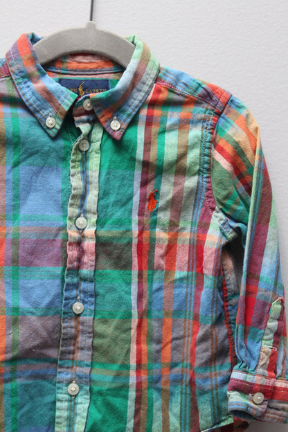 Ralph Lauren • Multi Color Plaid Button Down Shirt • 18 Months