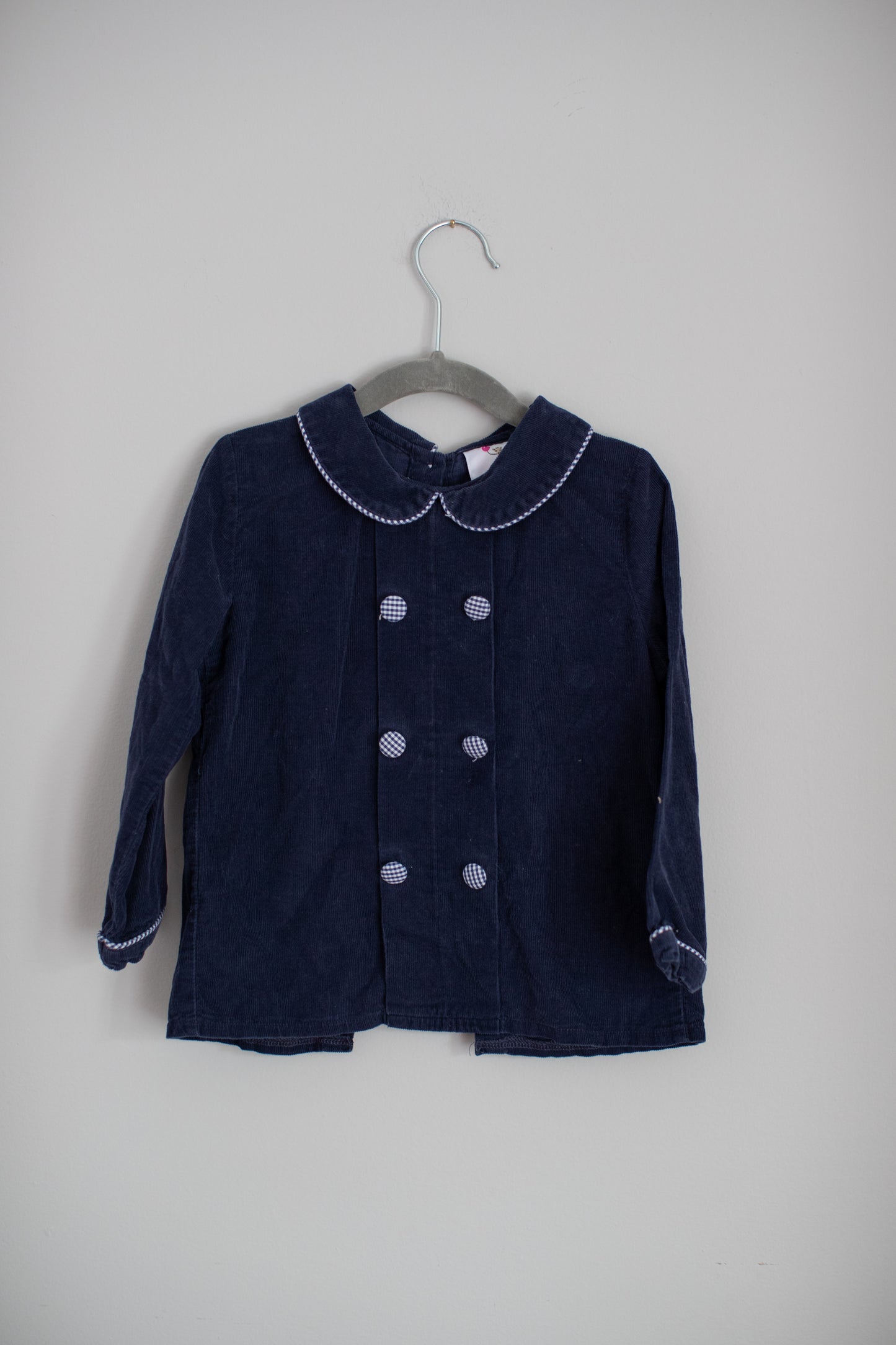 Eliza James • Navy Corduroy Peterpan Shirt • 4T