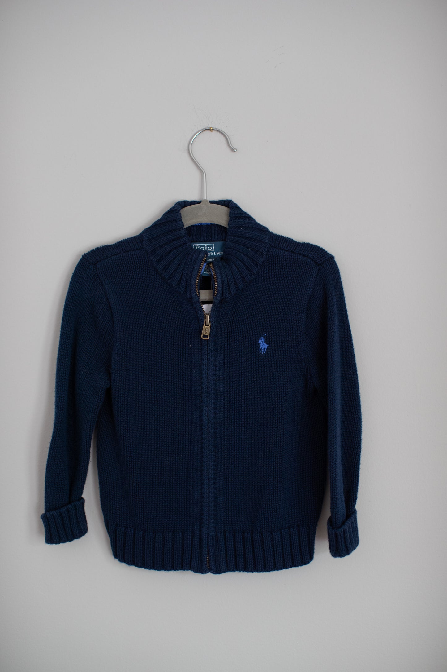 Ralph Lauren • Navy Zip Up Sweater • 24 Months