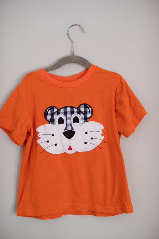 Banana Split • Orange Aubie Applique Shirt • 5T