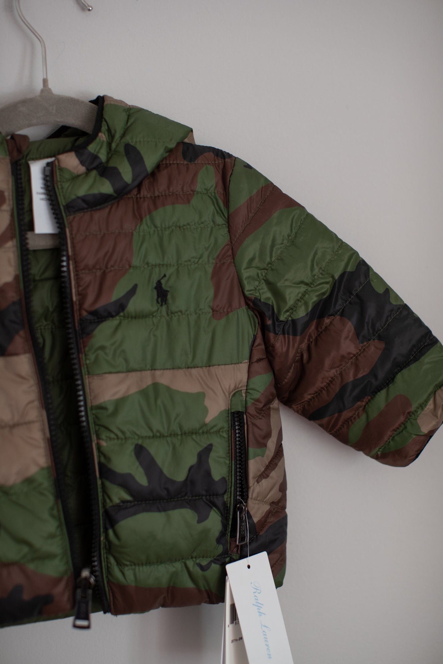 Ralph Lauren • NWT Camo Puffer Jacket • 9 Months