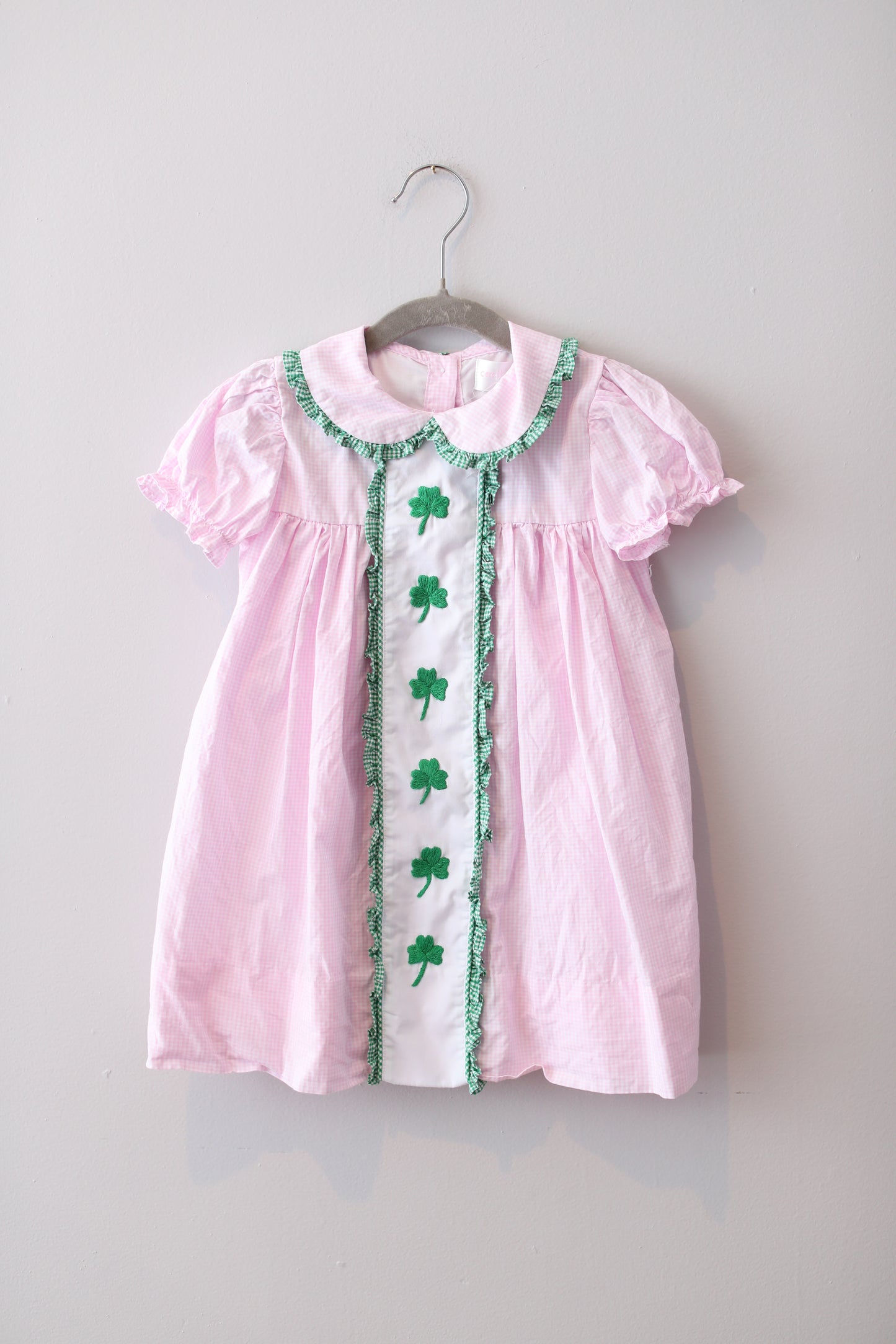 Cecil & Lou • PInk Gingham Shamrock Dress • 3T