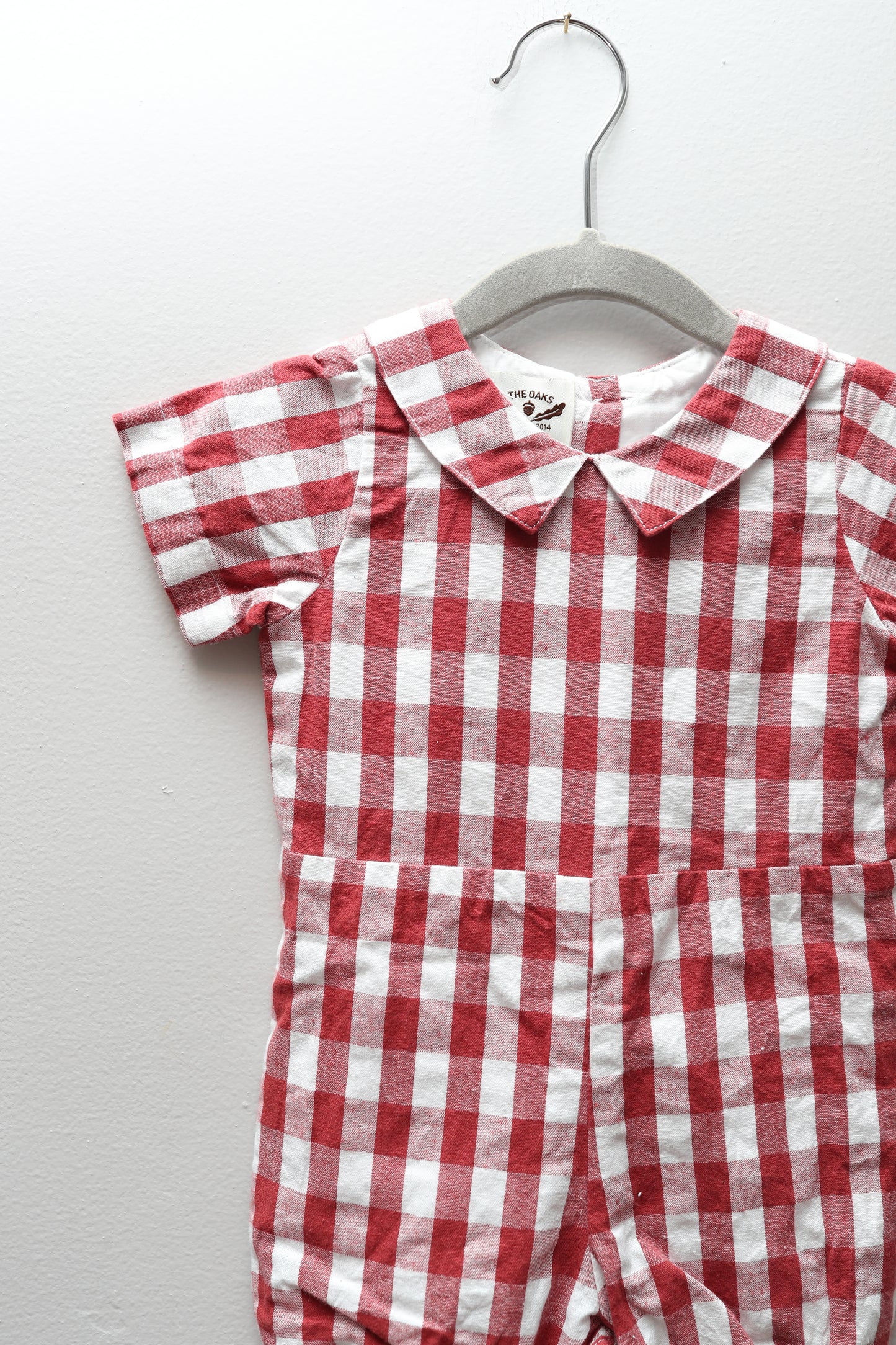 The Oaks • Red & White Gingham Romper • 9 Months