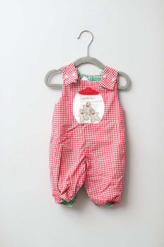 Bailey Boys • Red Gingham Cookie Jar Reversible Longall • 3 Months