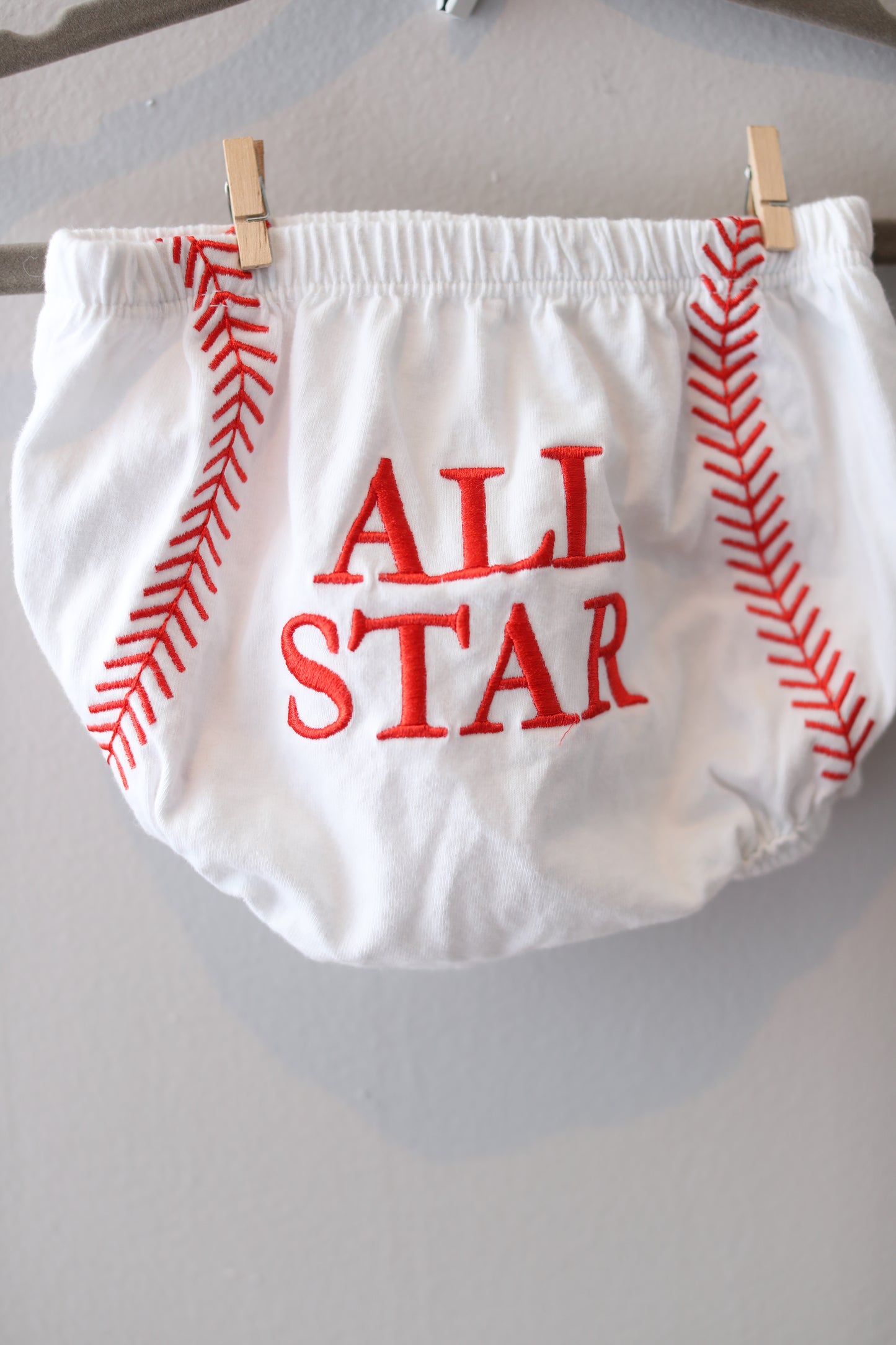 Rugged Butts • White "All Star" Bloomers • 6-12 Months