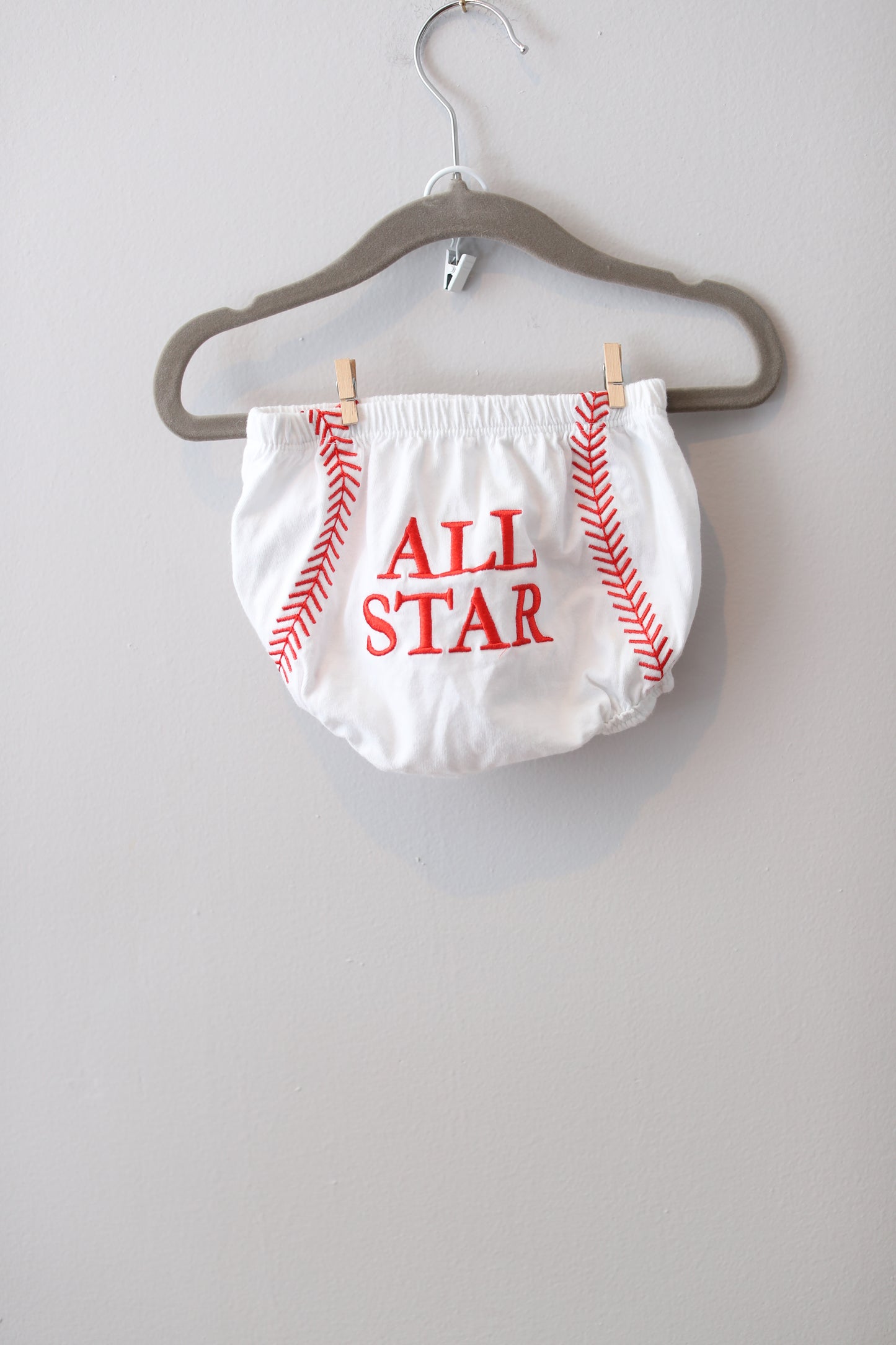 Rugged Butts • White "All Star" Bloomers • 6-12 Months