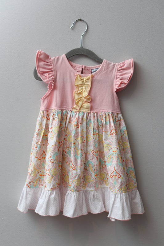 Three Sisters • NWT Pink & Yellow Patterned Dress • 18 Months