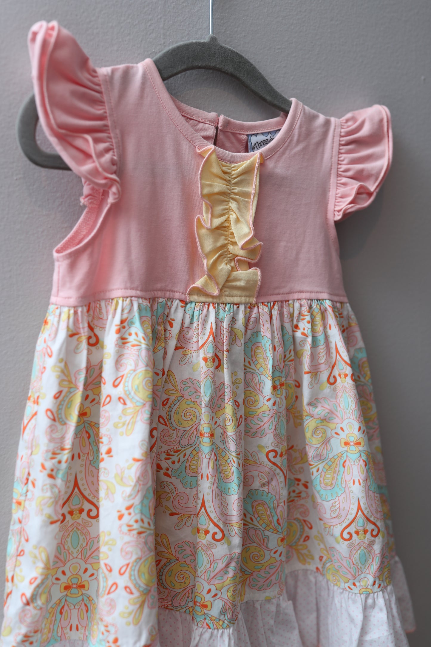 Three Sisters • NWT Pink & Yellow Patterned Dress • 18 Months