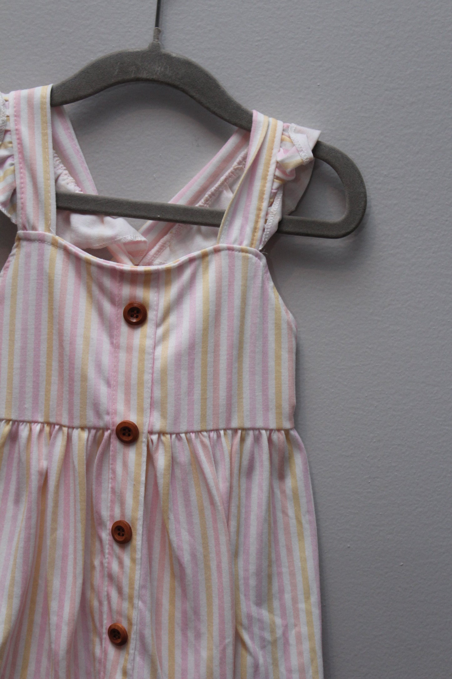 Abbie & Evie • Yellow & Pink Stripe Dress • 2T