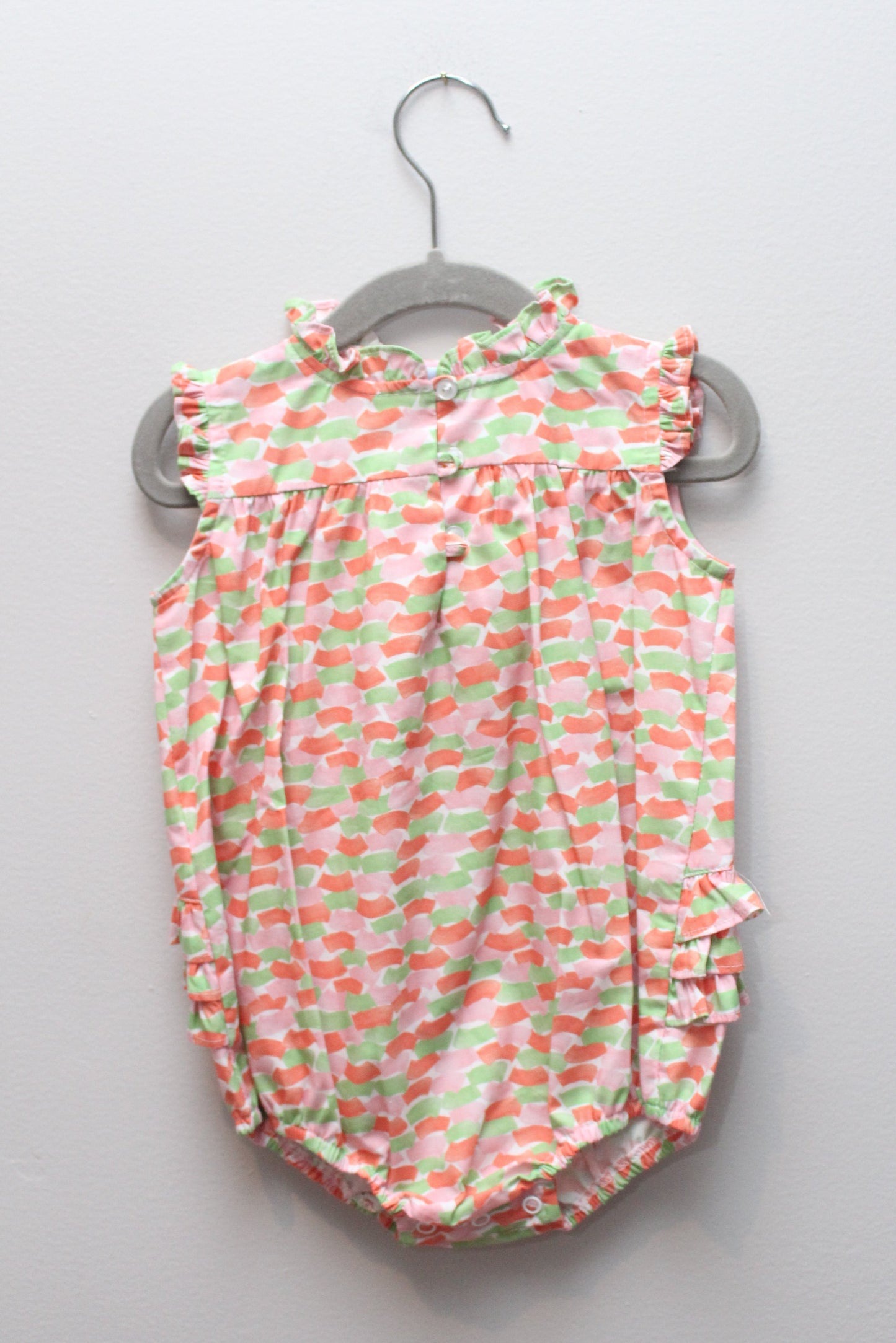 Bella Bliss • NWT Pink, Peach & Green Patterned Bubble • 18 Months