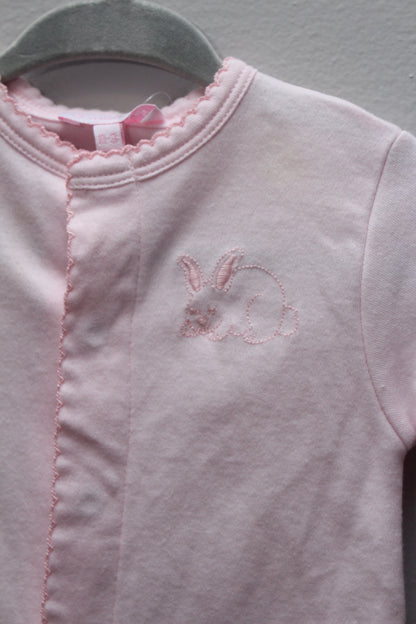 3 Marthas • Pink Bunny Embroidered Converter Gown • 0-3 Months