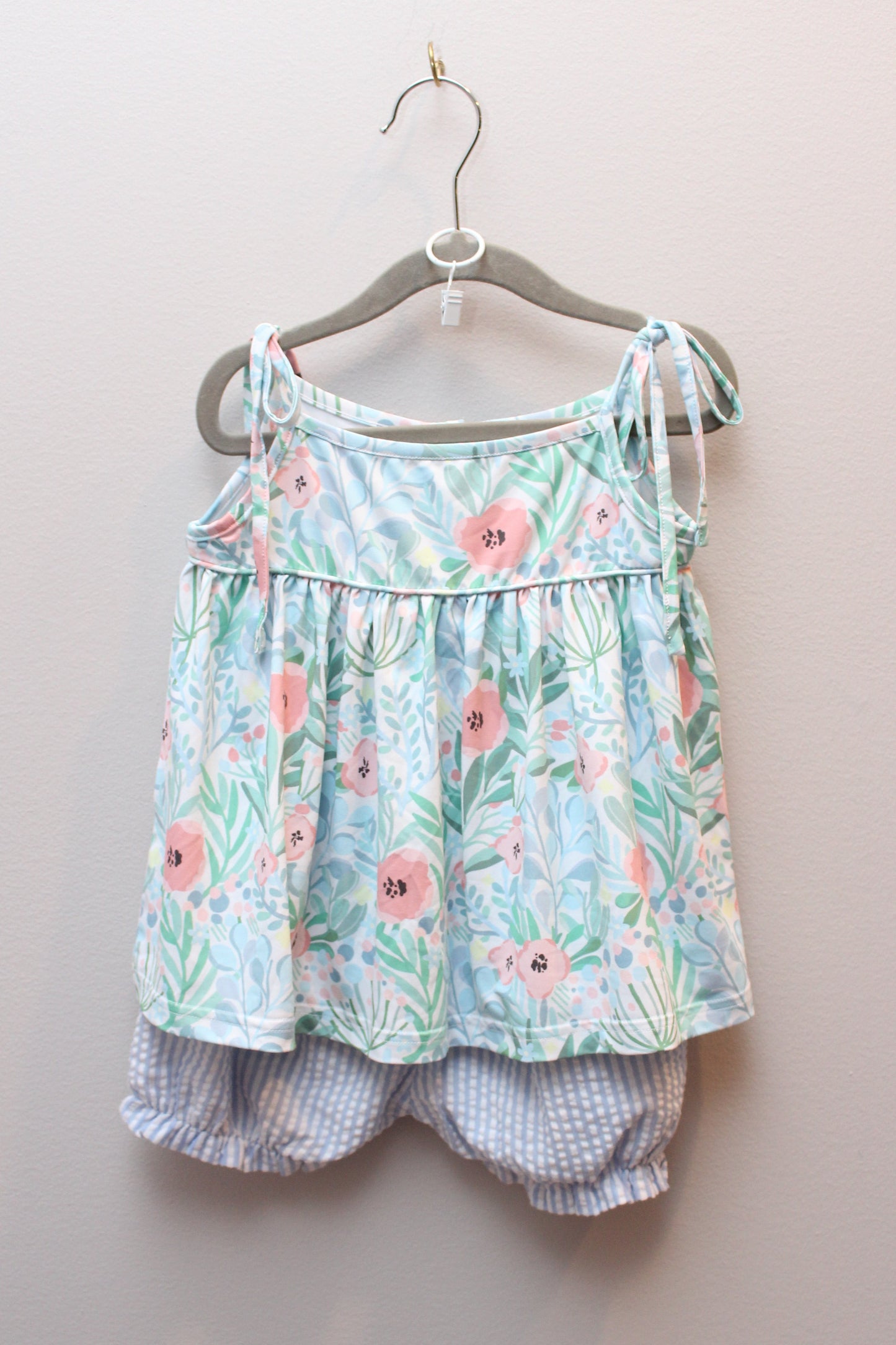 Busy Bees • Blue Floral Diaper Set • 3T