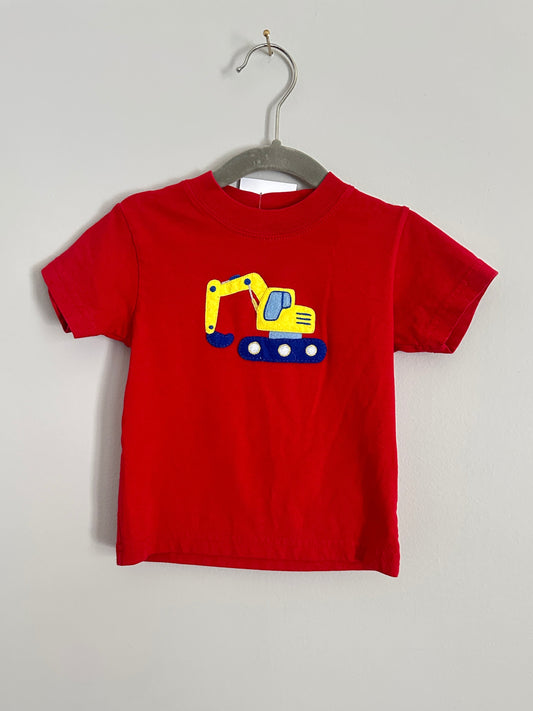 Baby Luigi • Red Excavator Shirt • 12 Months