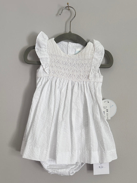 Edgehill Collection • NWT White Smocked Diaper Set • 3 Months
