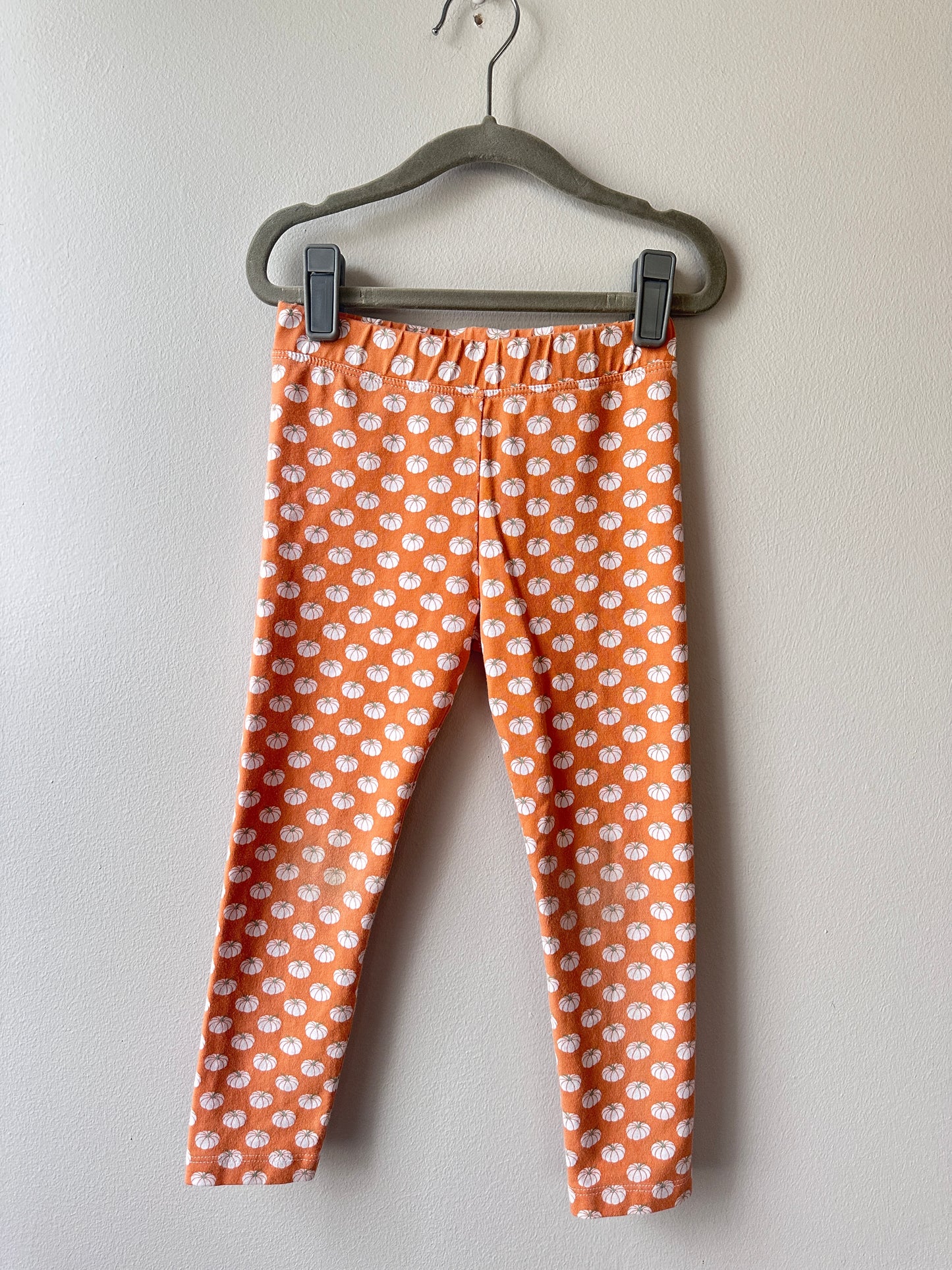 Lila & Hayes • Orange Pumpkin Leggings • 4T