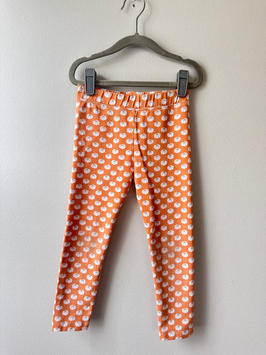 Lila & Hayes • Orange Pumpkin Leggings • 4T