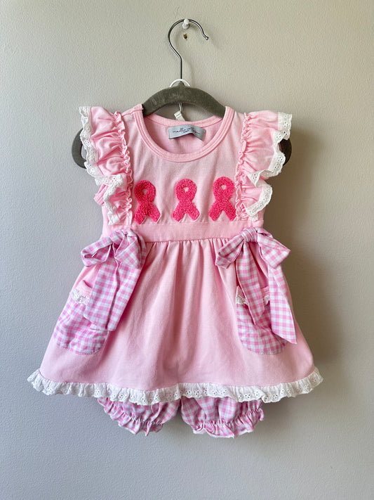 Millie Colly's Closet • Pink Breast Cancer Short Set • 3-6 Months