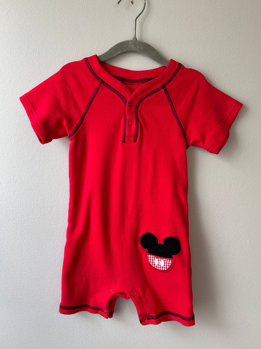 Red Mickey Romper • ~ 18 Months (No Tag)