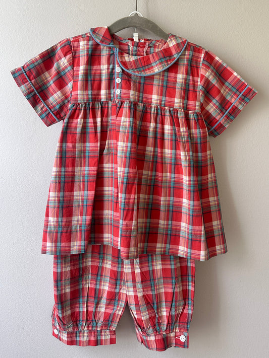 Alice & Kathleen • Blue & Red Plaid Pant Set • 4T