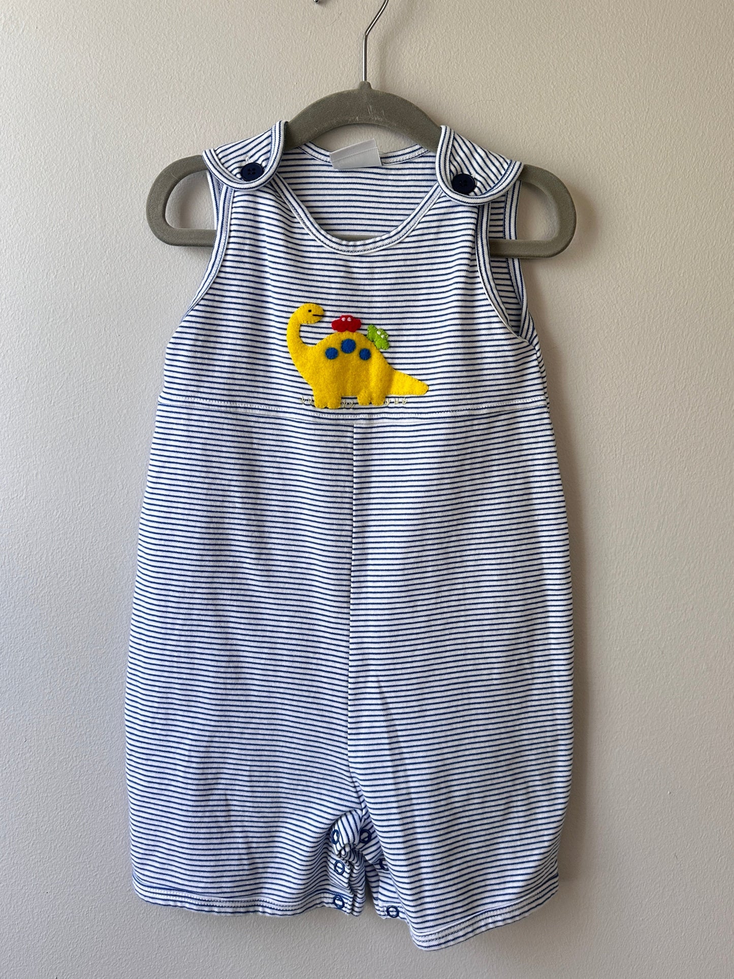 Squiggles • Blue Stripe Dinosaur Jon Jon • 24 Months