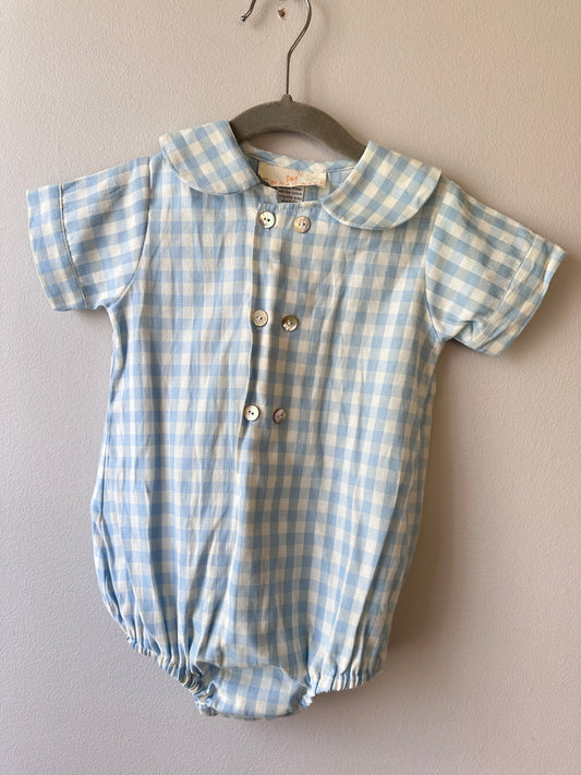 Hannah Kate • Blue Gingham Bubble • 2T