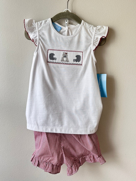 Charming Little One • NWT Bulldog Smocked Diaper Set • 2T